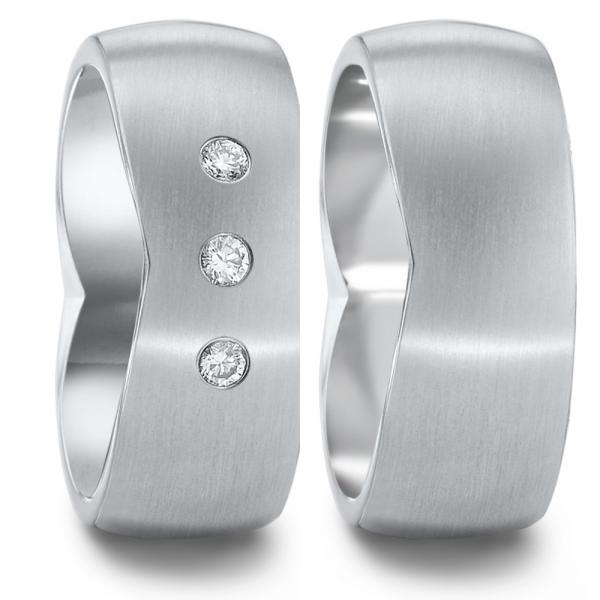 Partnerringe Edelstahl von TeNo  582108+583031