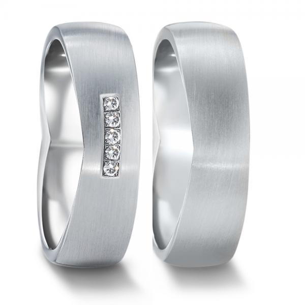 Partnerringe Edelstahl von TeNo  582104+583039