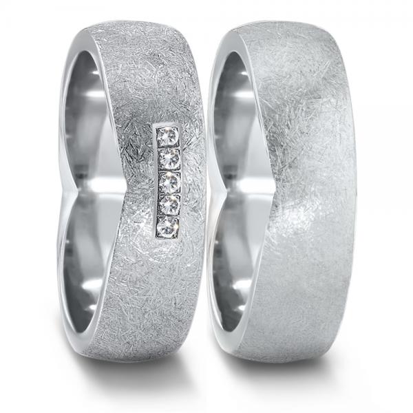Partnerringe Edelstahl von TeNo  583041+582106