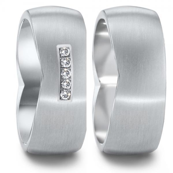 Partnerringe Edelstahl von TeNo  582108+583043