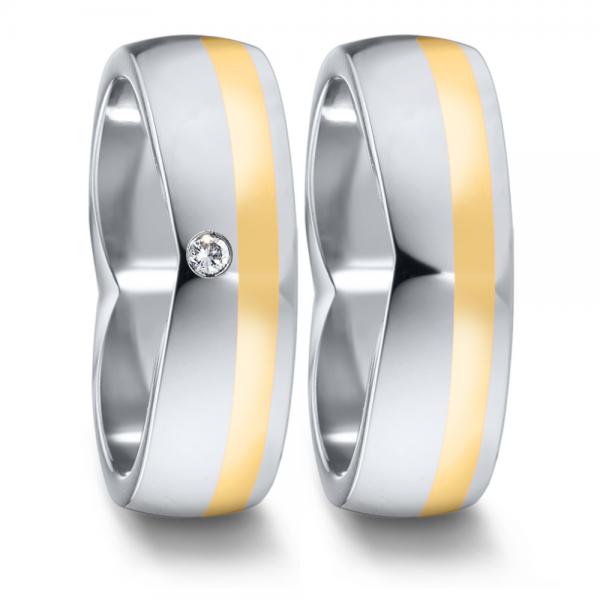 Partnerringe Edelstahl von TeNo  583070+583078