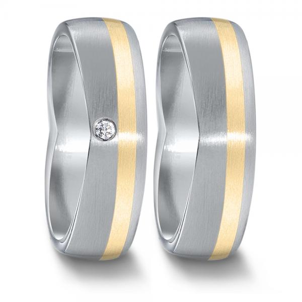 Partnerringe Edelstahl von TeNo  583071+583079