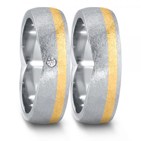 Partnerringe Edelstahl von TeNo  583073+583081