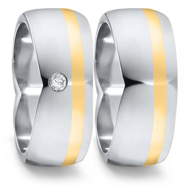 Partnerringe Edelstahl von TeNo  583074+583082