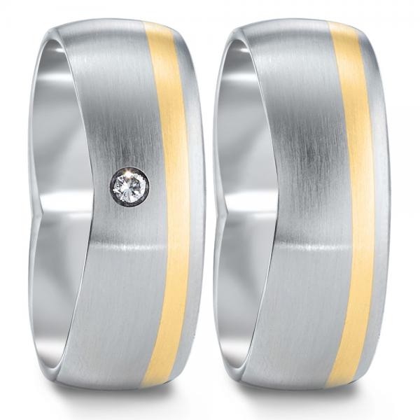 Partnerringe Edelstahl von TeNo  583075+583083