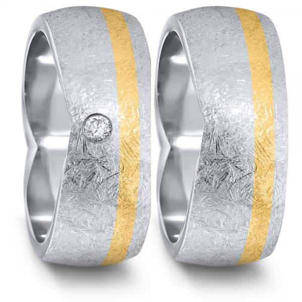 Partnerringe Edelstahl von TeNo  583077+583085