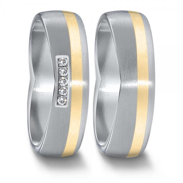 Partnerringe Edelstahl von TeNo  583071+583087