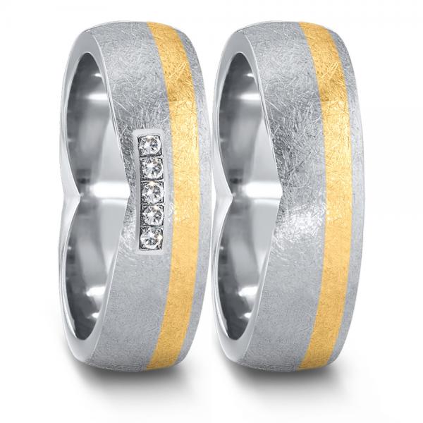 Partnerringe Edelstahl von TeNo  583073+583089