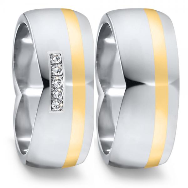 Partnerringe Edelstahl von TeNo  583074+583090