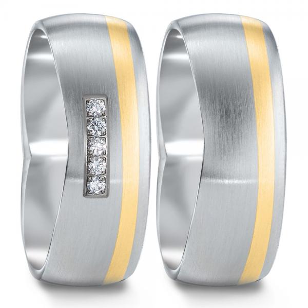Partnerringe Edelstahl von TeNo  583075+583091