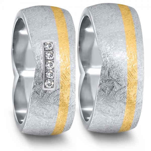 Partnerringe Edelstahl von TeNo  583077+583093