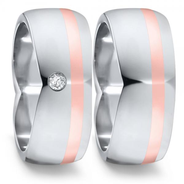 Partnerringe Edelstahl von TeNo  583098+ 583106