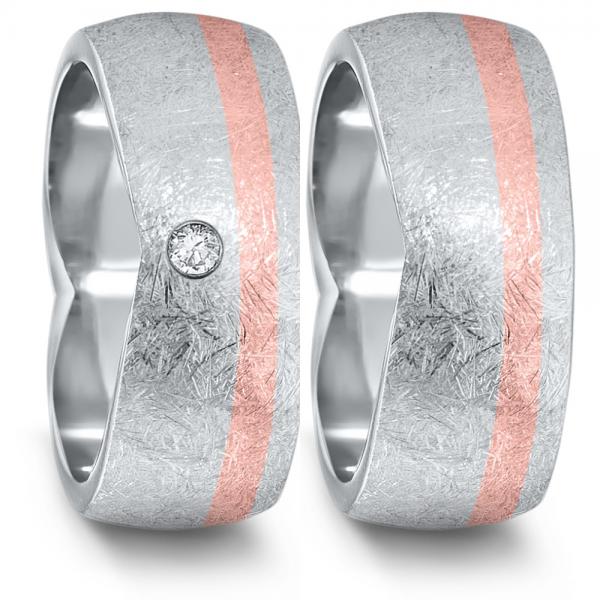 Partnerringe Edelstahl von TeNo  583101+583109