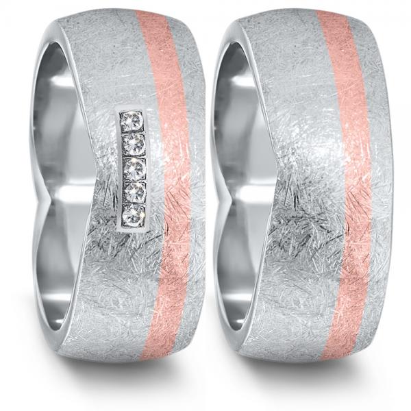 Partnerringe Edelstahl von TeNo  583101+583117