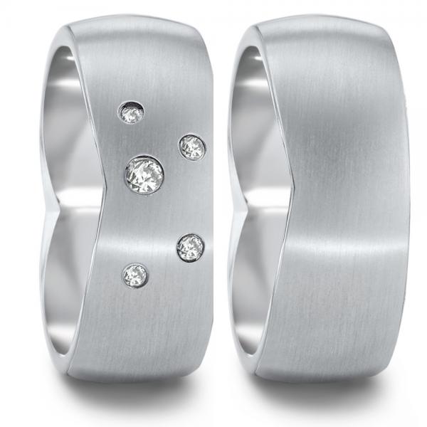 Partnerringe Edelstahl von TeNo  582108+583119