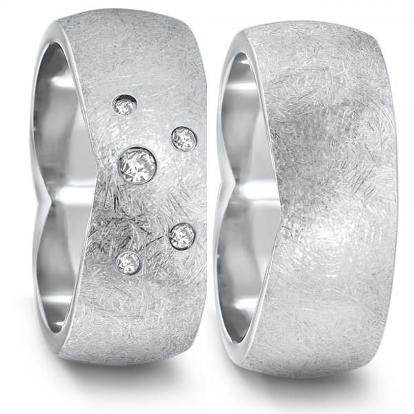 Partnerringe Edelstahl von TeNo  582110+583121