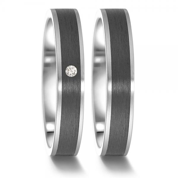 Partnerringe Carbon von TeNo  585314 + 585313