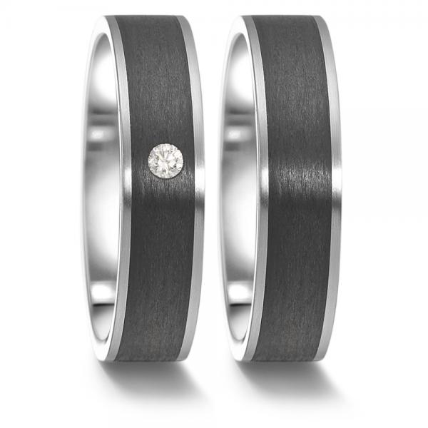 Partnerringe Carbon von TeNo  585319 + 585317