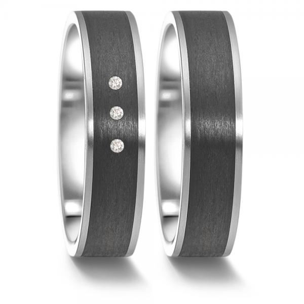Partnerringe Carbon von TeNo  585320 + 585317