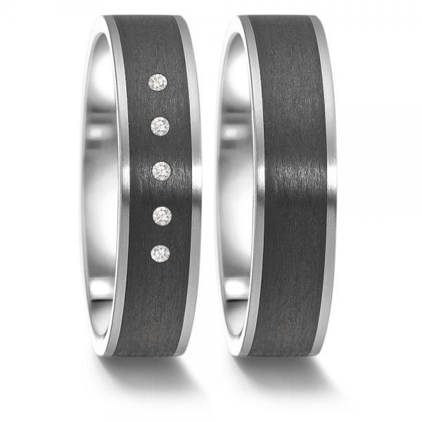 Partnerringe Carbon von TeNo  585321 + 585317