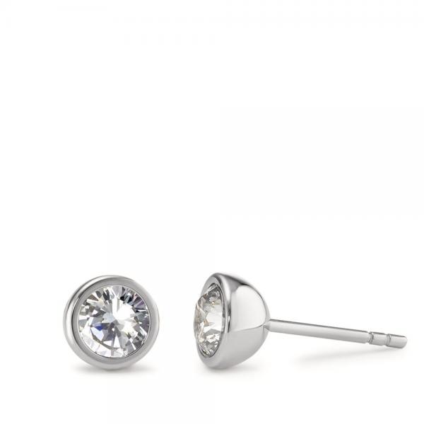 TeNo Ohrstecker Joy Edelstahl mit Crystal White Zirkonia  593937