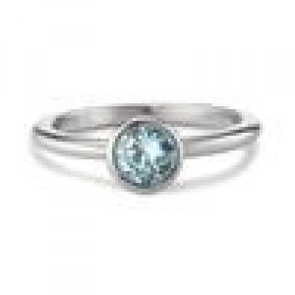 TeNo Ring Joy Edelstahl mit Aqua Blue Zirkonia  593944