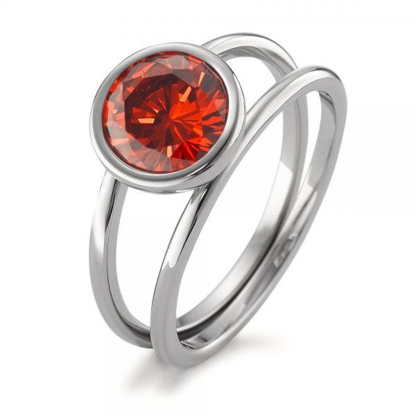 TeNo Ring Joy Edelstahl mit Mandarine Zirkonia,  593960