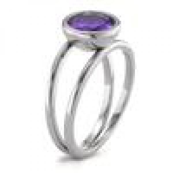 TeNo Ring Joy Edelstahl mit Purple Rose Zirkonia  593978