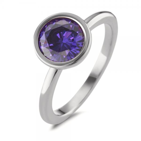 TeNo Ring Joy Edelstahl mit Purple Rose Zirkonia  593979