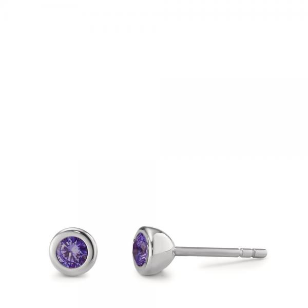 TeNo Ohrstecker Joy Edelstahl mit Purple Rose Zirkonia  593983