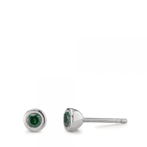 TeNo Ohrstecker Joy Edelstahl mit Jungle Green Zirkonia  594001