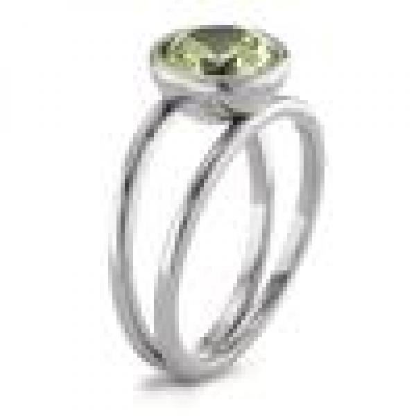 TeNo Ring Joy Edelstahl mit Apple Green Zirkonia  594005
