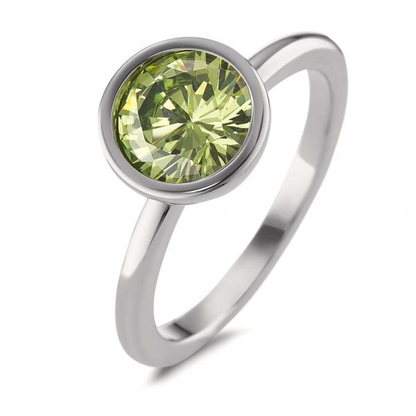 TeNo Ring Joy Edelstahl mit Apple Green Zirkonia  594006