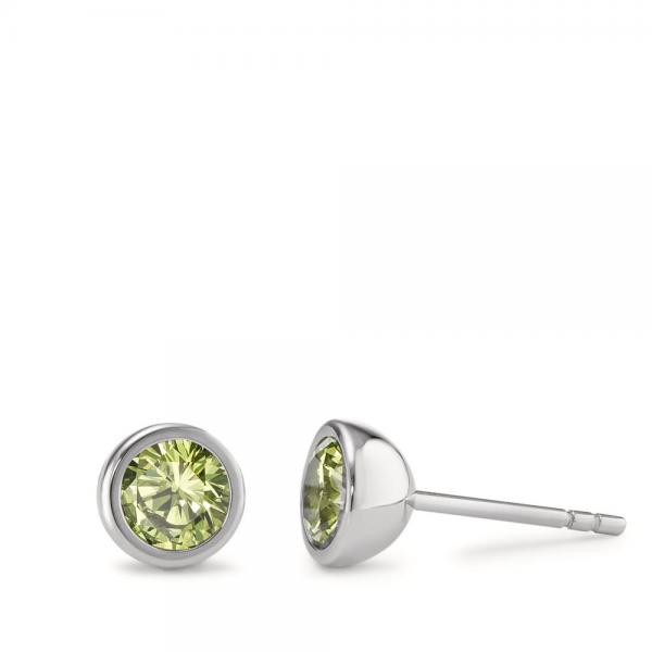 TeNo Ohrstecker Joy Edelstahl mit Apple Green Zirkonia  594009