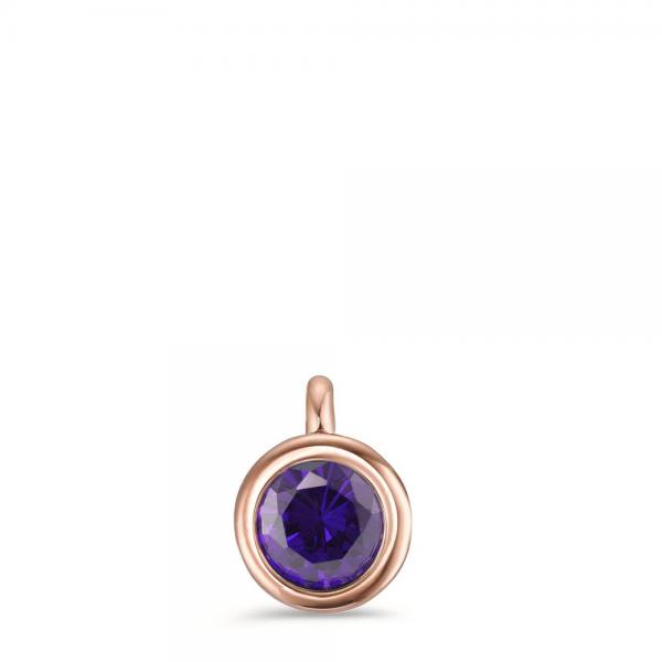 TeNo Charm-Anhänger Joy Roségold  Edelstahl und Purple  594038