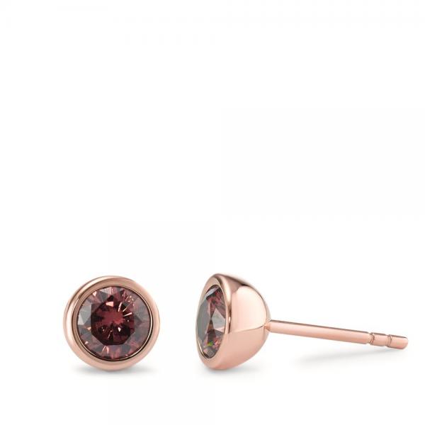 TeNo Ohrstecker Joy Roségold  Edelstahl und Scarlet  594045