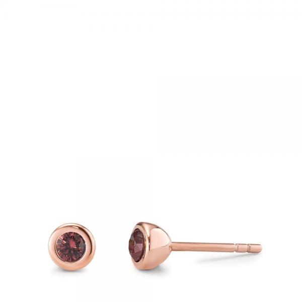 TeNo Ohrstecker Joy Roségold  Edelstahl und Scarlet  594046