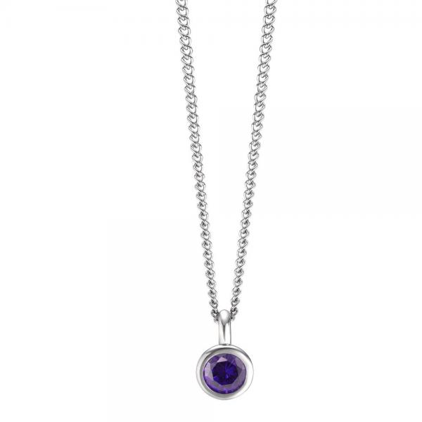 TeNo Halskette Joy Edelstahl mit Purple Rose Zirkonia  595809