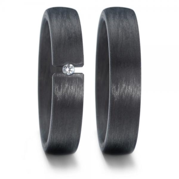 Trauringe Carbon von Titan Factory 59620/002/003/N000