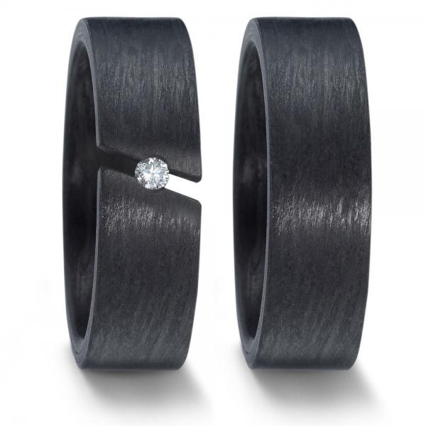 Trauringe Carbon von Titan Factory 59623/002/005/N000