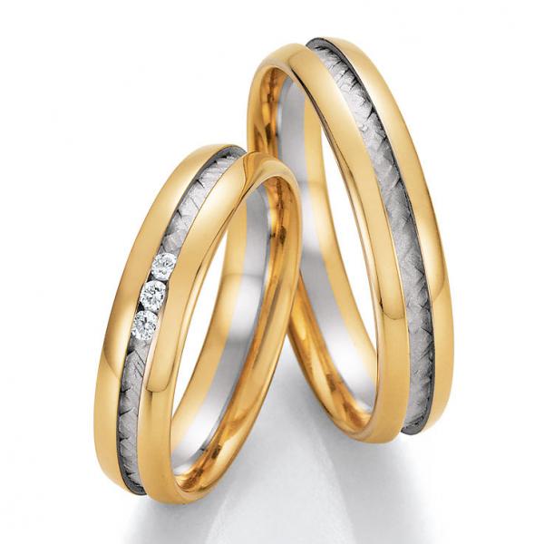 Trauringe Weiss-Gelbgold von Ruesch 66/36030-045