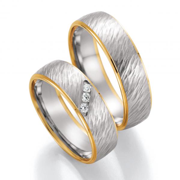 Trauringe Weiss-Gelbgold von Ruesch 66/37030-060