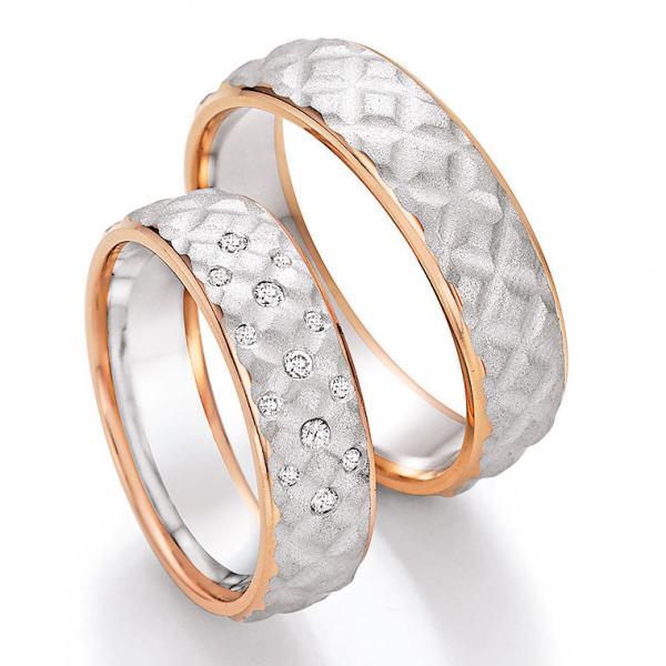 Trauringe Weiss-Rotgold von Ruesch 66/45170-060