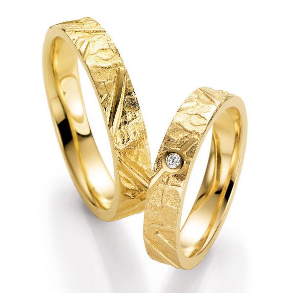 Trauringe Gelbgold von Ruesch 66/50010 + 66/50020