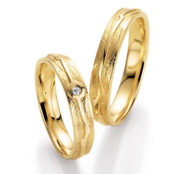 Trauringe Gelbgold von Ruesch 66/50030 + 66/50040