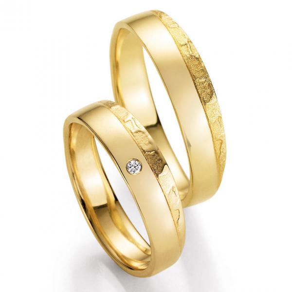 Trauringe Gelbgold von Ruesch 66/50070 + 66/50080