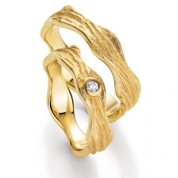 Trauringe Gelbgold von Ruesch 66/50090 + 66/50100