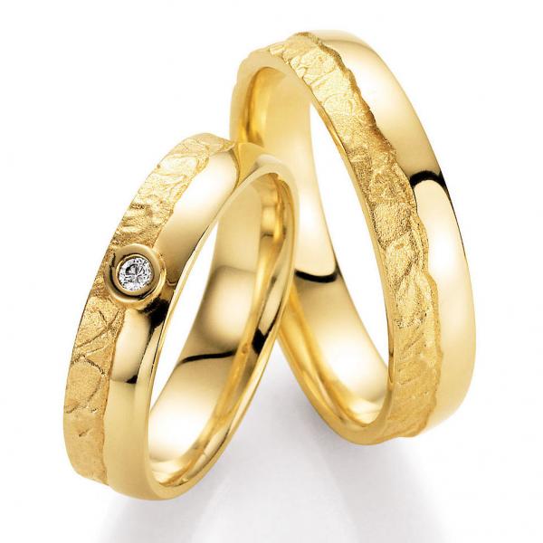 Trauringe Gelbgold von Ruesch 66/50110 + 66/50120