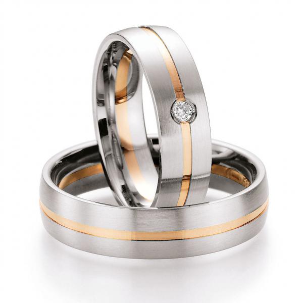 Trauringe Weiss-Rotgold von Ruesch 66/07120-055