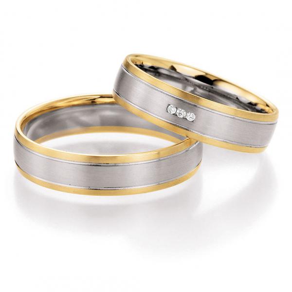 Trauringe Weiss-Gelbgold von Ruesch 66/10270-050